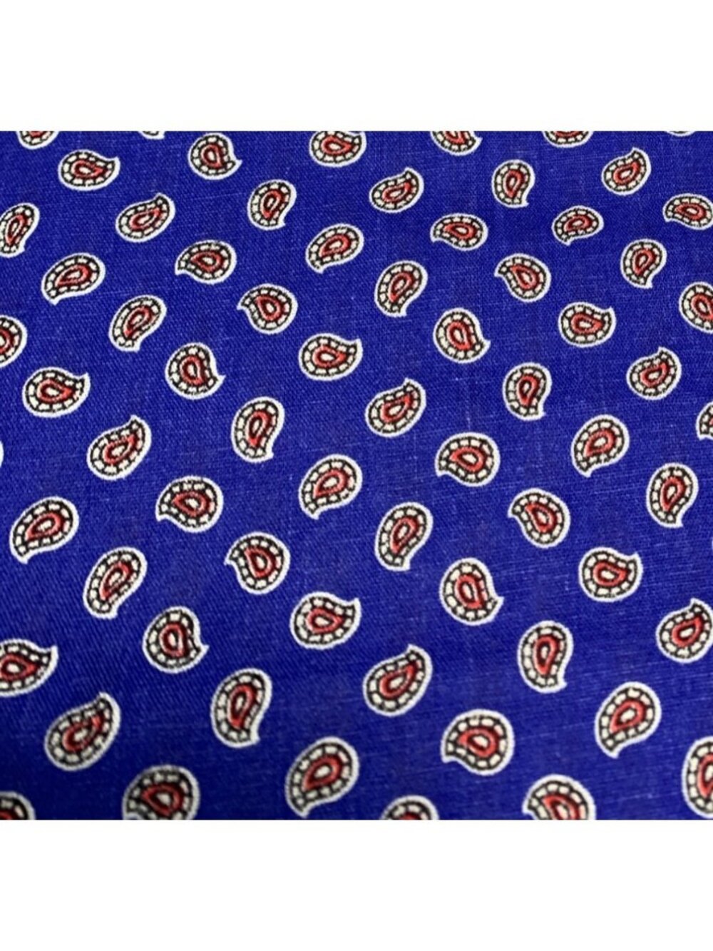 Peter Pan Fabrics Blue Paisley Print Cotton Material 1/2 yard x 44" Sewing Quilt